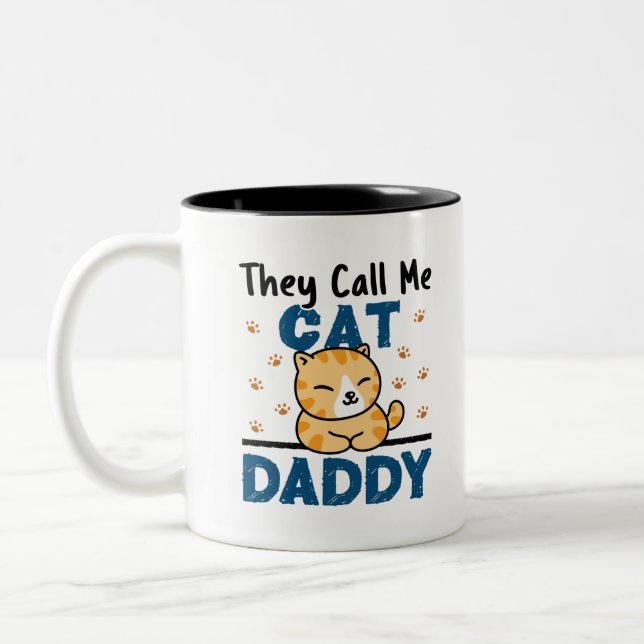 Taza Bicolor Me Llaman Papi Gato (Izquierda)