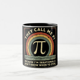 Taza Bicolor Me Llaman Pi Funny Math