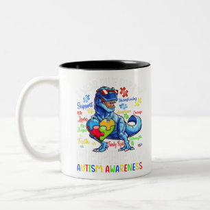 Taza Bicolor Me Pongo Azul Por La Conciencia Del Autismo De Mi