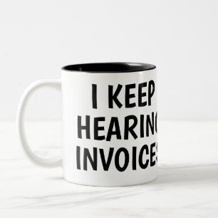 Taza Bicolor Me siguen llegando facturas, regalo divertido para