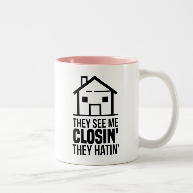 Taza Bicolor Me Ven Cerrando Agente Inmobiliario (Derecha)