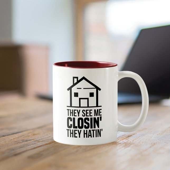 Taza Bicolor Me Ven Cerrando Agente Inmobiliario (Subido por el creador)