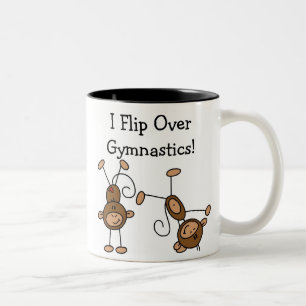 Taza Bicolor Me Volteo Sobre Gimnasia