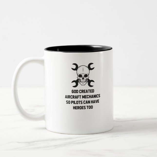 Taza Bicolor Mecánica de aviones Hero (Izquierda)