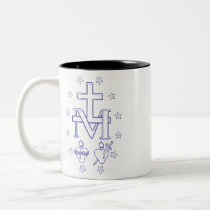 Taza Bicolor Medalla de Nuestra Señora de las Gracias Arte Mila