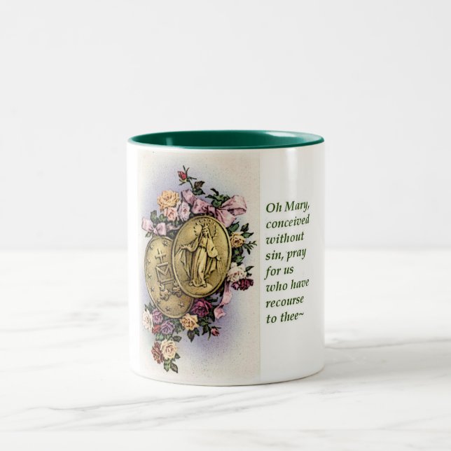 Taza Bicolor Medalla milagrosa (Centro)