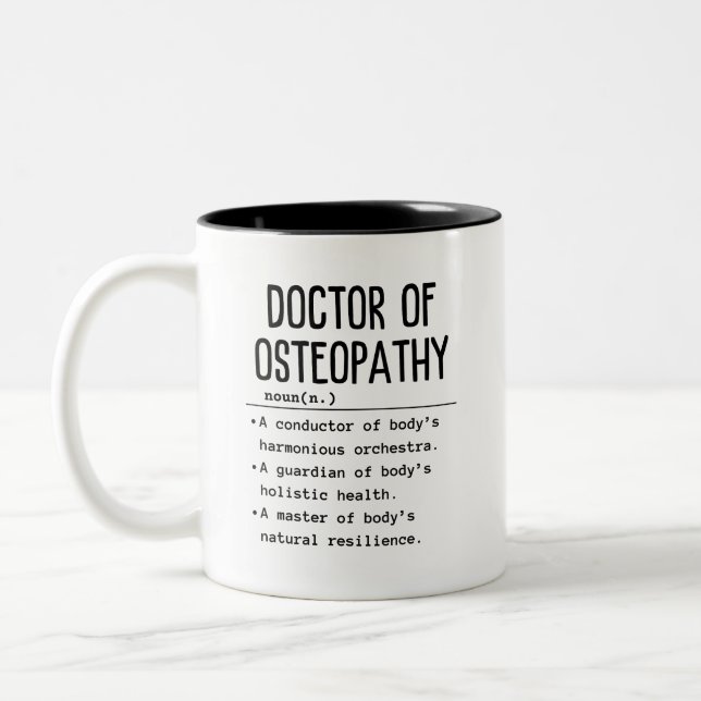 Taza Bicolor Médica de Osteopatía (Izquierda)