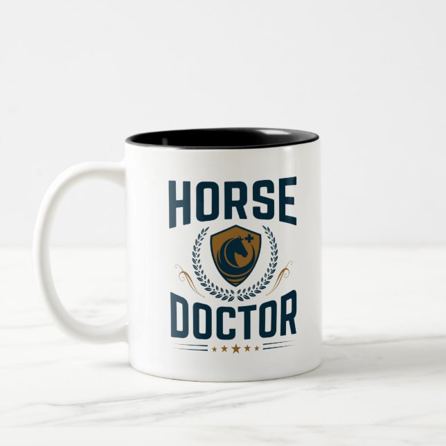 Taza Bicolor Médica equino veterinario (Izquierda)