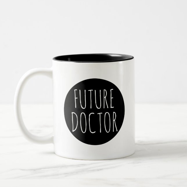 Taza Bicolor Médica futuro // Oferta de profesión profesional (Izquierda)
