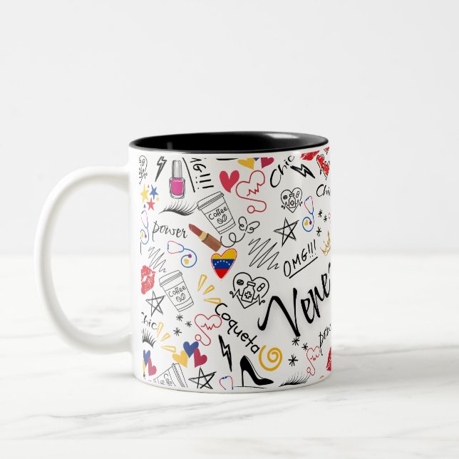 Taza Bicolor Médica General Venezolana | Orgullo Profesional ve (Izquierda)