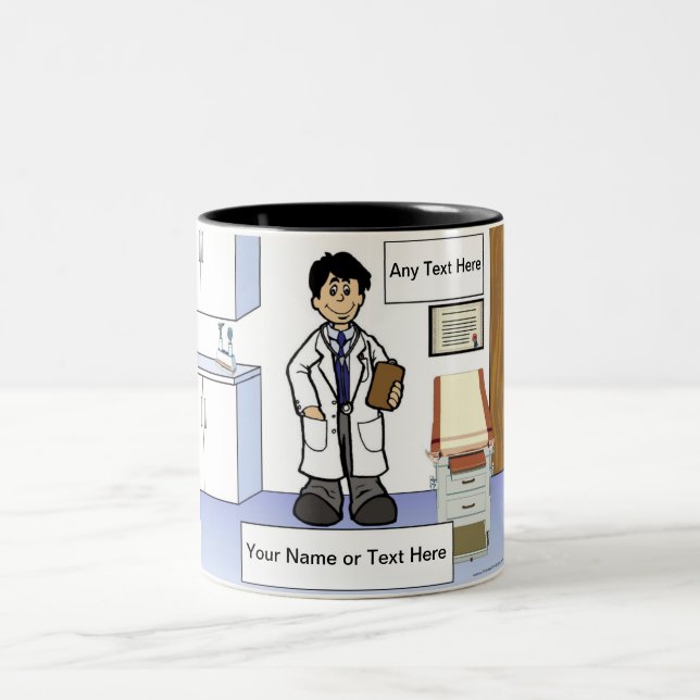 Taza Bicolor Médica personalizado - Personalizado masculino (Centro)