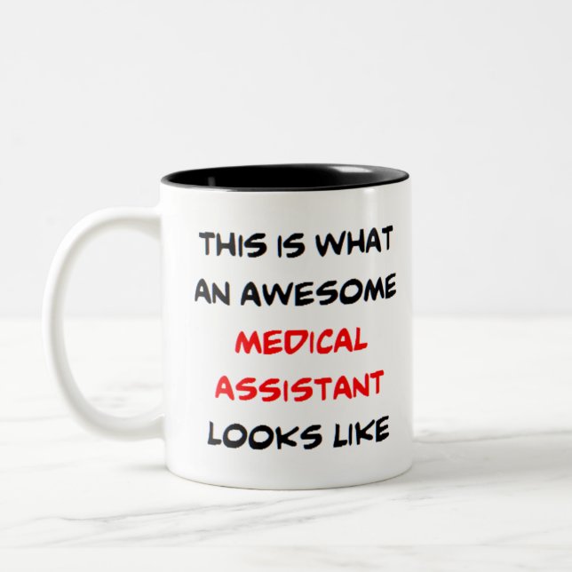 Taza Bicolor medical assistant, awesome (Izquierda)