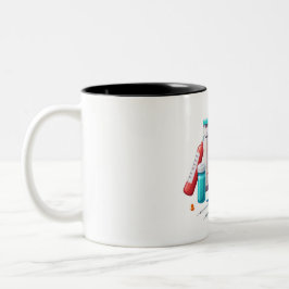 Taza Bicolor Medical Tools Cartoon Mug