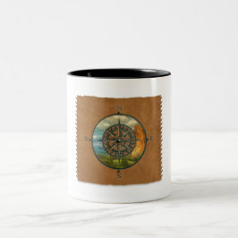 Taza Bicolor Medicine Wheel Coffee Mug