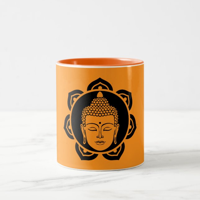 Taza Bicolor Medición de la cabeza de Buda (Centro)