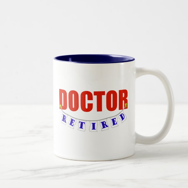 Taza Bicolor Médico jubilado (Derecha)