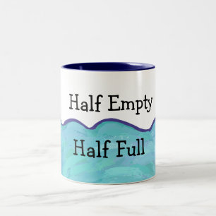 Taza Bicolor Medio Vacío, mitad Mug Lleno
