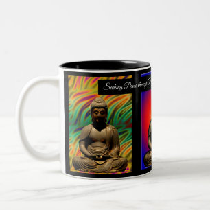 Taza Bicolor Meditar al Buda
