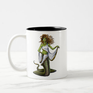 Taza Bicolor Medusa, diosa griega de mitología
