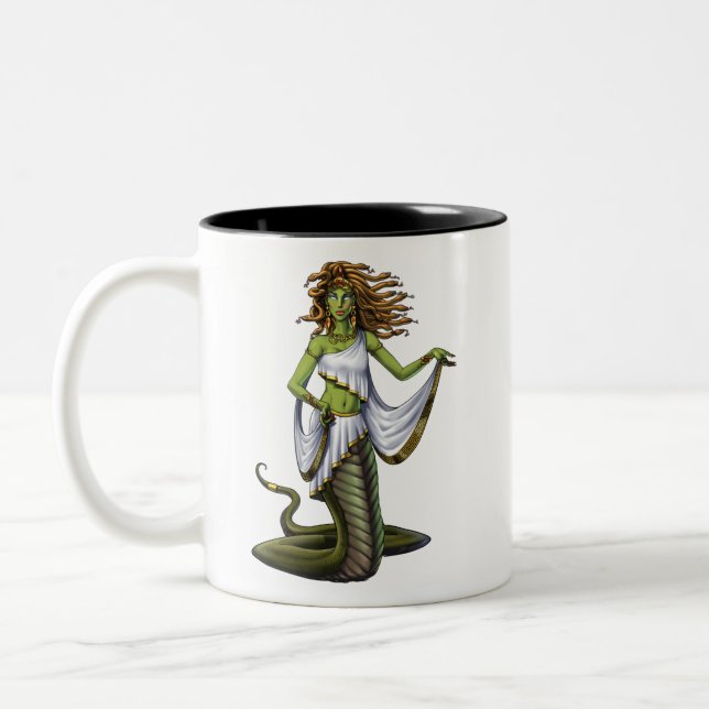 Taza Bicolor Medusa, diosa griega de mitología (Izquierda)