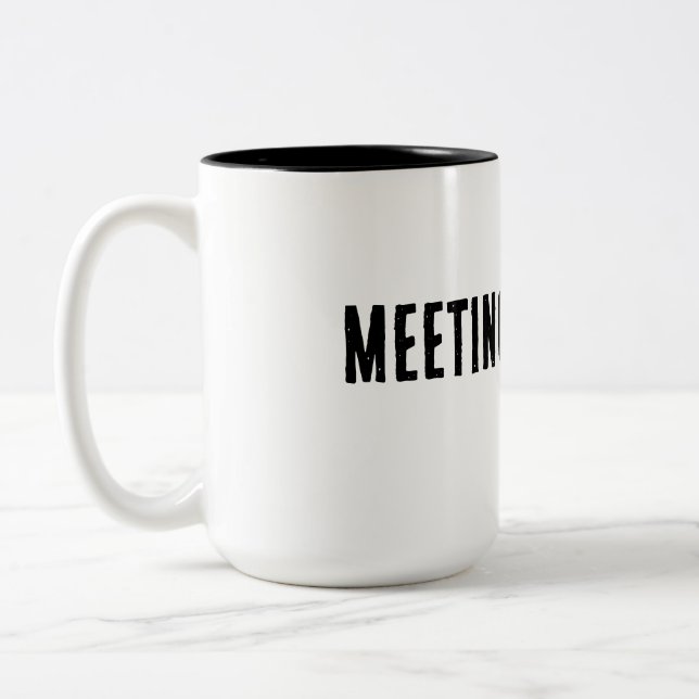 Taza Bicolor Meeting Survivor - Meme hoodie (Izquierda)