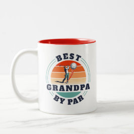 Taza Bicolor Mejor Abuelo De Par Fathers Day Retro Personalizad