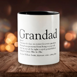 Taza Bicolor Mejor abuelo del mundo Definición