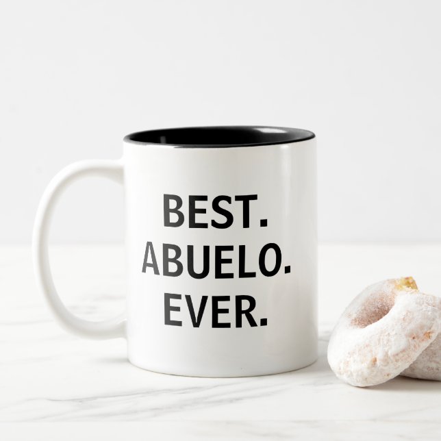 Taza Bicolor Mejor Abuelo Español (Con donut)