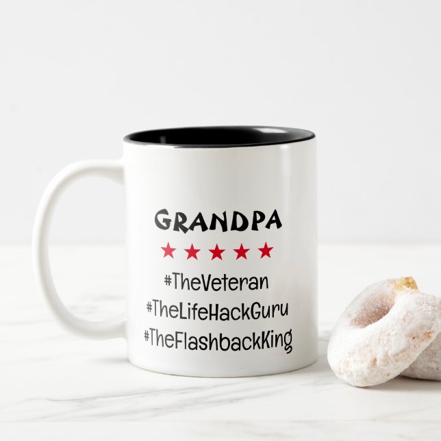 Taza Bicolor Mejor abuelo jamás mug (Con donut)
