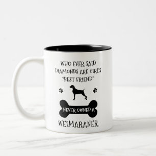 Taza Bicolor Mejor amigo del perro de Weimaraner