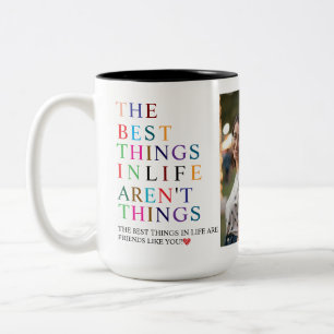 Taza Bicolor Mejor Amigo en el Mundo Foto Personalizada
