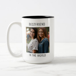 Taza Bicolor Mejor Amigo en la Foto del Personalizado Mundial