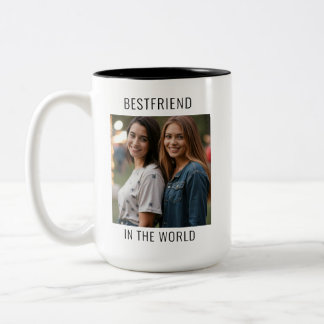 Taza Bicolor Mejor Amigo en la Foto del Personalizado Mundial