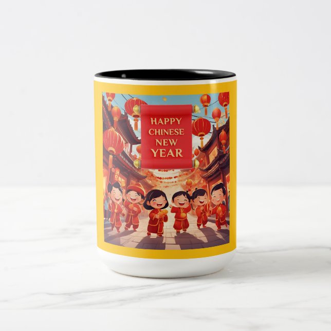 Taza Bicolor Mejor Año Nuevo Chino 2025 (Centro)
