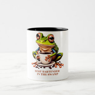 Taza Bicolor Mejor barman de rana en la ciénaga