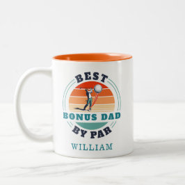 Taza Bicolor Mejor Bono Papá Por Cumpleaños De Par Retro Stepda