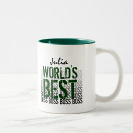 Taza Bicolor Mejor Boss Grunge Lettering Black Green 2005