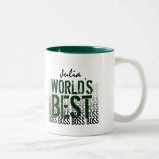Taza Bicolor Mejor Boss Grunge Lettering Black Green 2005