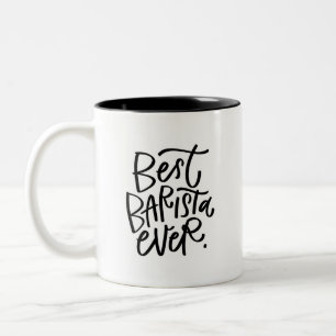 Taza Bicolor Mejor Café Barista Con Dos Tones Manejados