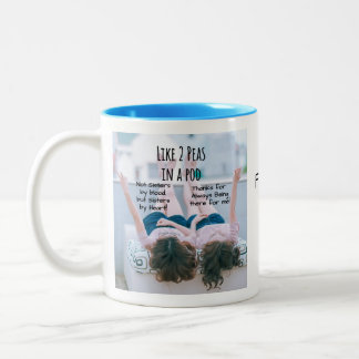 Taza Bicolor Mejor Café de Amigos, Mug de Amigos Personalizados
