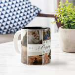 Taza Bicolor Mejor Collage de fotos de Adormidera Ever Elegante<br><div class="desc">Envíe un hermoso regalo personalizado a su amapola que apreciará. Collage especial de fotos familiares personalizadas para mostrar tus fotos y recuerdos familiares especiales. Nuestro diseño presenta un sencillo diseño de cuadrícula de 8 fotos con "Mejor amapola de la historia" diseñado en un hermoso estilo de escritura negro manuscrito y...</div>