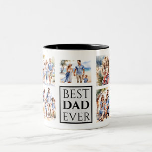Taza Bicolor Mejor Collage de fotos de Personalizado DAD Ever
