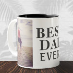 Taza Bicolor Mejor Collage de fotos del Día 2 del Padre Mal Nun<br><div class="desc">Mejor café malo del Día 2 del Padre / Personalice la taza con sus fotos - inserte dos fotos en las plantillas. La tipografía negra en negrita es mejor que nunca - puedes cambiar cualquier parte del texto si quieres. Crea tu propio regalo personal para el día del padre para...</div>