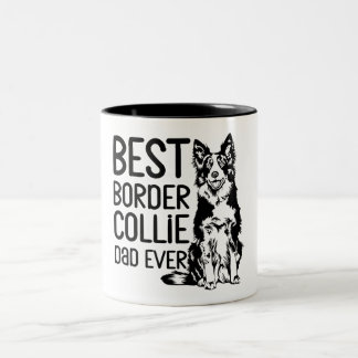 Taza Bicolor Mejor Collie De Frontera Que Papá Para Los Amantes