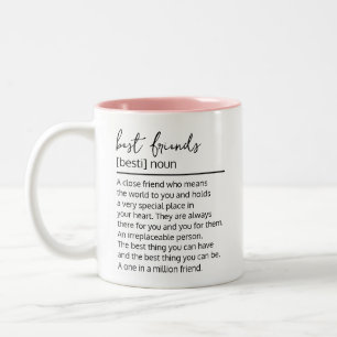 Taza Bicolor Mejor definición de amigos con foto