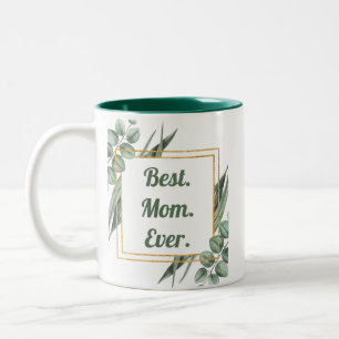 Taza Bicolor Mejor Día de la Madre de fotografía botánica de ma