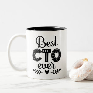 Taza Bicolor Mejor Director de Tecnología de CTO de todos los t