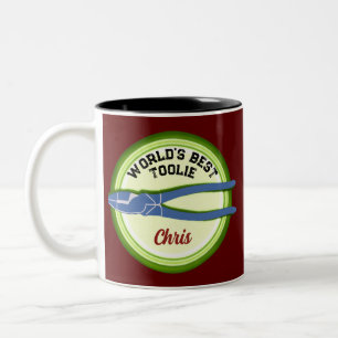 Taza Bicolor Mejor Electricista Toolie del Mundo