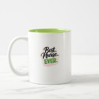 Taza Bicolor Mejor Enfermera de la Historia Diseño de Tipografí