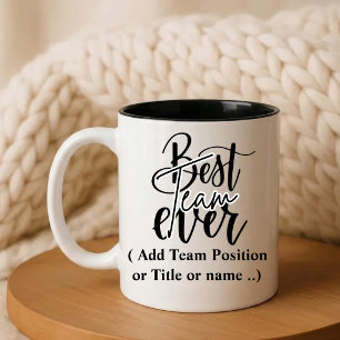 Taza Bicolor Mejor equipo de todos Regalo de nombre personali